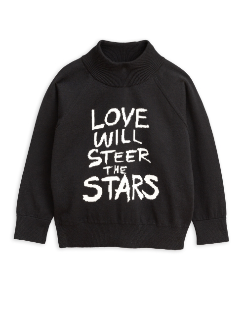 Mini Rodini Love Knitted Sweater Black